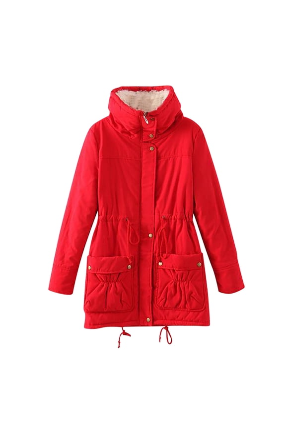 Clearance LYXSSBYX Plus Size Womens Shackets Hot Sale Clearance Women Buttons Long Sleeve Solid Pockets Coat Plus Fleece Jacket Outwear Top