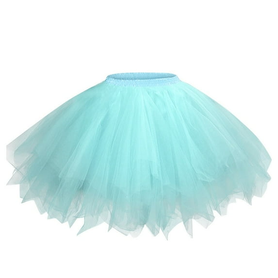 Clearance LYXSSBYX Skirt for Women Plus Clearance Women Mesh Tulle Skirt Princess Elastic Skirt Adult Short Tutu Dancing Skirt