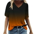 thumbnail image 1 of Clearance LYXSSBYX Summer Tops for Women 2024 Plus Size Womens Summer Tops V Neck T Shirts Printed Tops Loose Casual Tshirts, 1 of 5