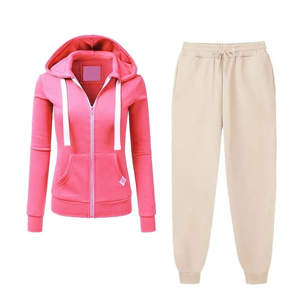 Clearance LYXSSBYX Sweatsuits 2pcs Sets Womens Hot Sale Clearance Long Sleeved Casual Hooded Sports Set Daily Hoodie Set