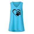 thumbnail image 1 of Clearance LYXSSBYX Tank Tops for Women Plus Size Clearance Women's Casual Loose Solid Love Print V-Neck Sleeveless Tank Tops, 1 of 3