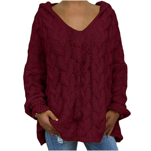 Clearance LYXSSBYX V-Neck Long Sleeve Sweater Tops Hot Sale Clearance for Women's Sexy Casual Hollow Out Solid Color Line V-Neck Long Sleeve Sweater Tops Blouse