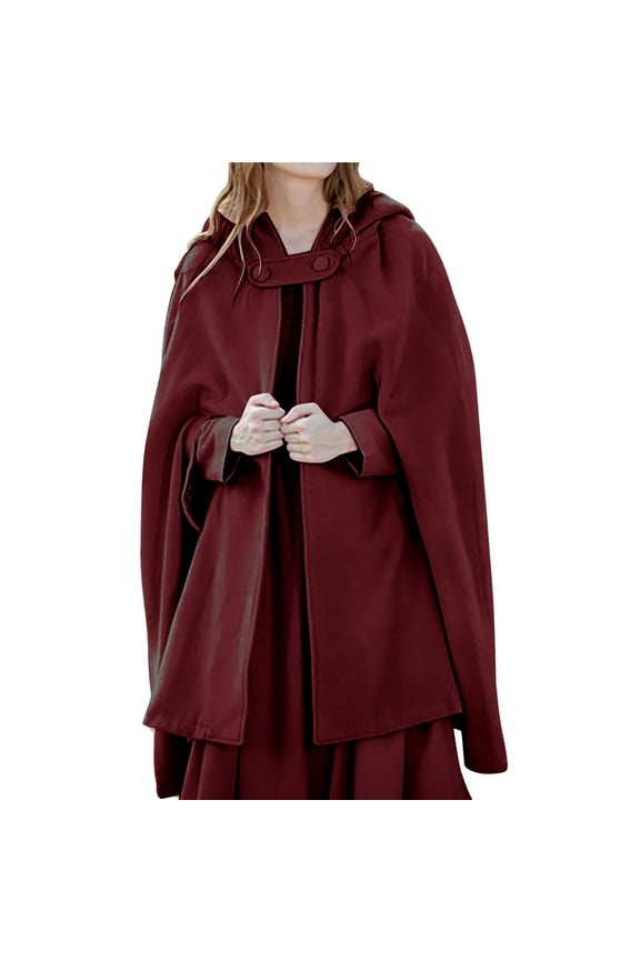 Clearance LYXSSBYX Winter Coats for Women 2023 Trendy Women Trench Coat Open Front Cardigan Jacket Coat Shawl Cape Cloak Mantle Plus