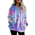 thumbnail image 1 of Clearance LYXSSBYX Winter Jackets Women Plus Size Fashion Woman Long Sleeve T-Shirt Printing Hooded Loose Blouse Tops, 1 of 7