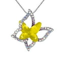 thumbnail image 1 of Clearance! Ladies Crystal Butterfly Necklace Multicolor Fashion Pendant Necklace Mothers Day Gifts, 1 of 3