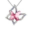 thumbnail image 1 of Clearance! Ladies Crystal Butterfly Necklace Multicolor Fashion Pendant Necklace Mothers Day Gifts, 1 of 3