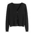 thumbnail image 1 of Clearance Lady Automobiledigan,Clearance Sales Women's Cardigan Women's Autumn And Winter Long Sleeve V Neck Soft Knit Solid Color Cardigan, 1 of 4