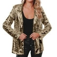 thumbnail image 1 of 2025 Lady Coat,Clothing 2025 Women's Blazers & Suit Jackets Women Sequins Sequin Jacket Casual Long Sleeve Glitter Party Shiny Lapel Coat Rave Outerwear, 1 of 9