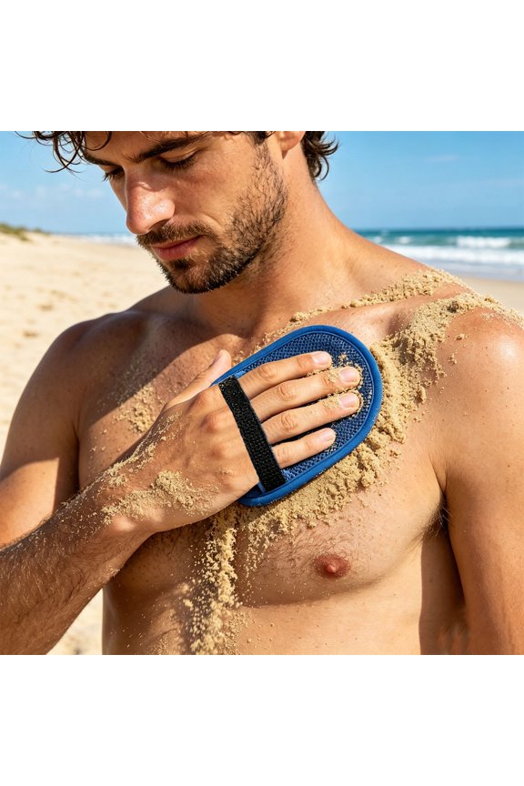 Clearance! Lajdalh Portable Sand Removal for Beach Swimming, Easy Clean Sand Dirt Remover Bag, Mesh Sand Cleaner Tote Blue Large, Travel Outdoor Sand Removal Tool