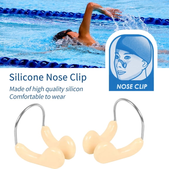 Clearance! Lajdalh Steel Wire Swimming Nose Clip for Adults,Waterproof Anti- Nose Plug for Swim Training,Rubber Coated Nose Clamp for Diving Water Sports Boxed