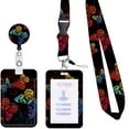thumbnail image 1 of Clearance Lanyards, Sliding Cover Id Badge Card Holder with Printed Neck Lanyard, Suitable for Office Staff, Student Campus Access, Volunteer Work and Daily Identity Card Storage, 1 of 8
