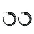 thumbnail image 1 of [Clearance] Large Chunky Hoop Earrings for Women Hypoallergenic Stainless Steel Circle Round Wide Thick Black Huggie Hoops Polished Simple Minimalist Ear Jewelry Gift on Clearance 45MM, 1 of 7