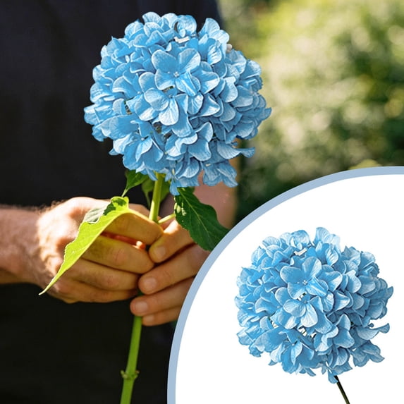 Clearance Large Hydrangea Artificial Flower for Wedding Home Decoration Fabric(C)