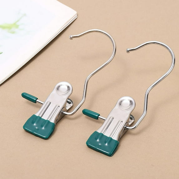 Laundry Hanging Hooks Clips,Boot Hangers for Closet,Space-Saving Clothespin Hat Pants Storage Hanging Travel Hook,Metal Clothespins Clip Hangers for Pants Hats Socks Gloves,2PCS