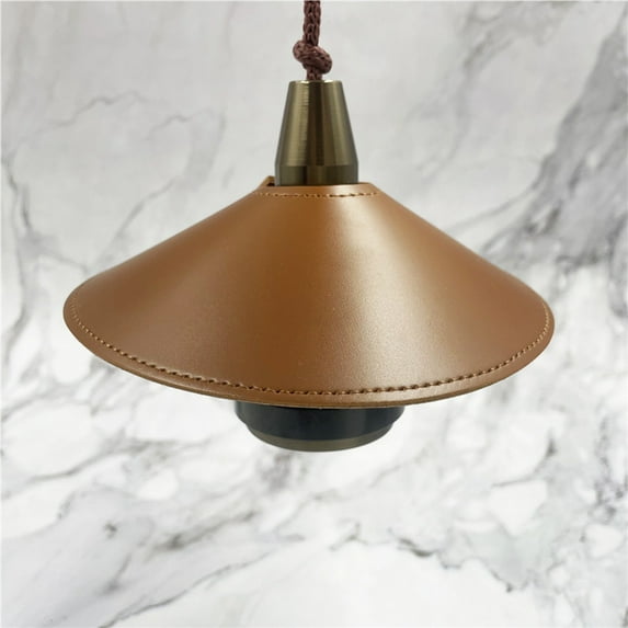 Clearance! Leather Zainafacai Lamp Shade Fixture Removable Thick Cover Fan Light Leather Dust-Proof Case Replacement Spotlight Light Protective Shade Cover Shade Light Removable Tools Coffee
