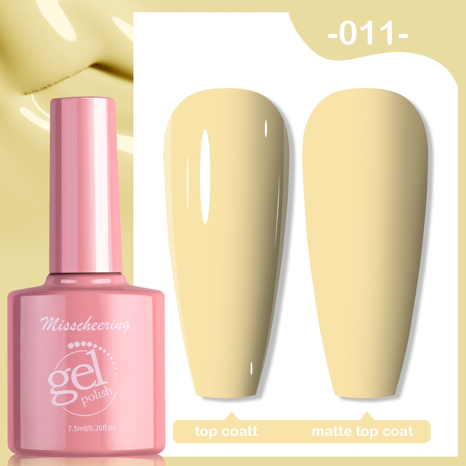 Clearance!Lemon Yellow Gel Nail Polish, 1Pcs Baby Lemon Yellow Gel ...