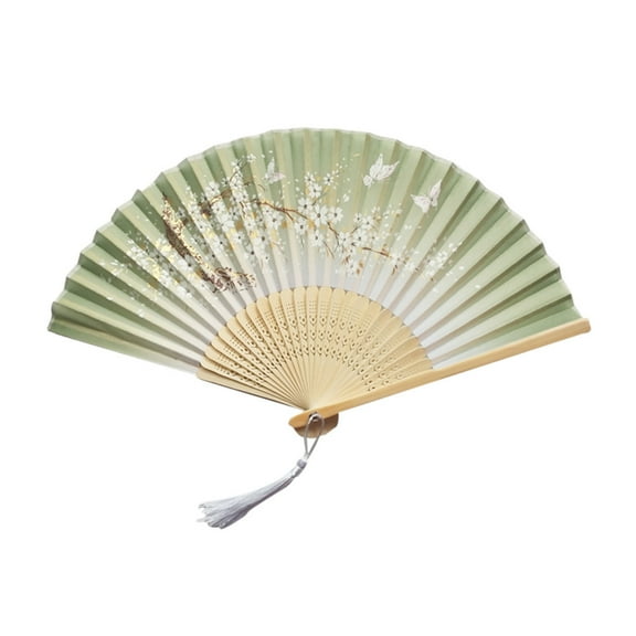 Clearance! Leott Folding Fan Promotion Sale, Folding Fans Handheld Fans Bamboo Fans Women's Hollowed Bamboo Hand Holding Fan D