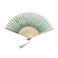 thumbnail image 1 of Clearance! Leott Folding Fan Promotion Sale, Folding Fans Handheld Fans Bamboo Fans Women's Hollowed Bamboo Hand Holding Fan E, 1 of 2