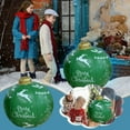 thumbnail image 1 of Light Up PVC Inflatable Christmas Ball,24 Inch Large Outdoor Decorated Ball Outdoor Christmas Decorations,New Years Christmas Ornaments with Light,Remote for Yard & Pool Decorations (Green), 1 of 8