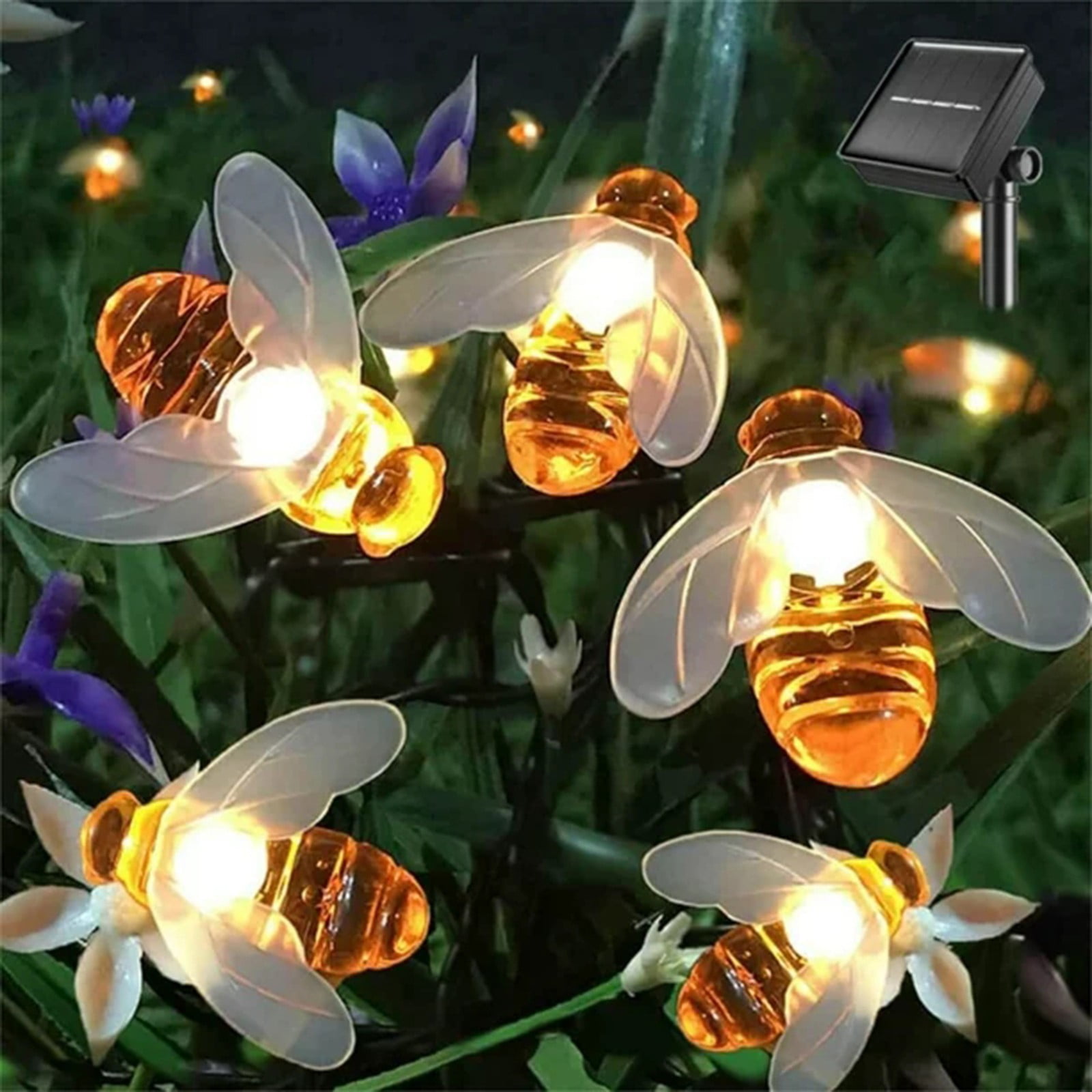 Clearance! Light Post Solar String Lights 20Led Outdoor Simulation ...