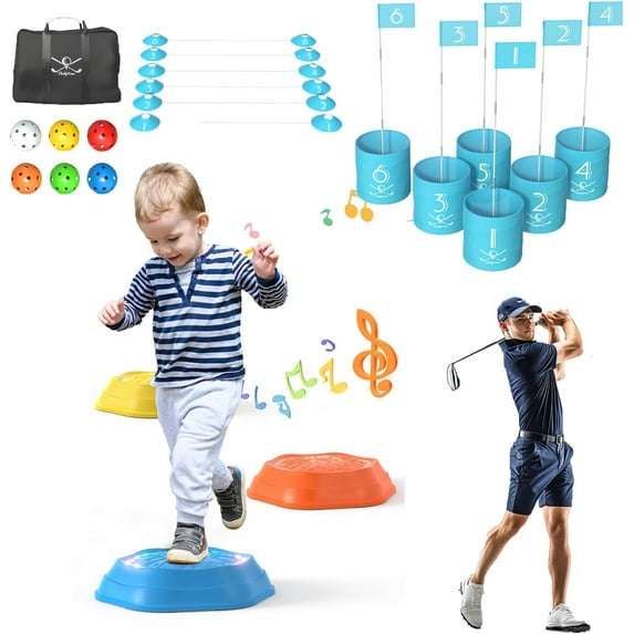 Clearance! Light Up Stepping Stones for Kids,Light Up Musical Stepping Stones,Toddler Stepping Stones 3-5,Musical Stepping Stones for Kids,Balance Stepping Stones Kids,Indoor & Outdoor Toys Play,6Pcs