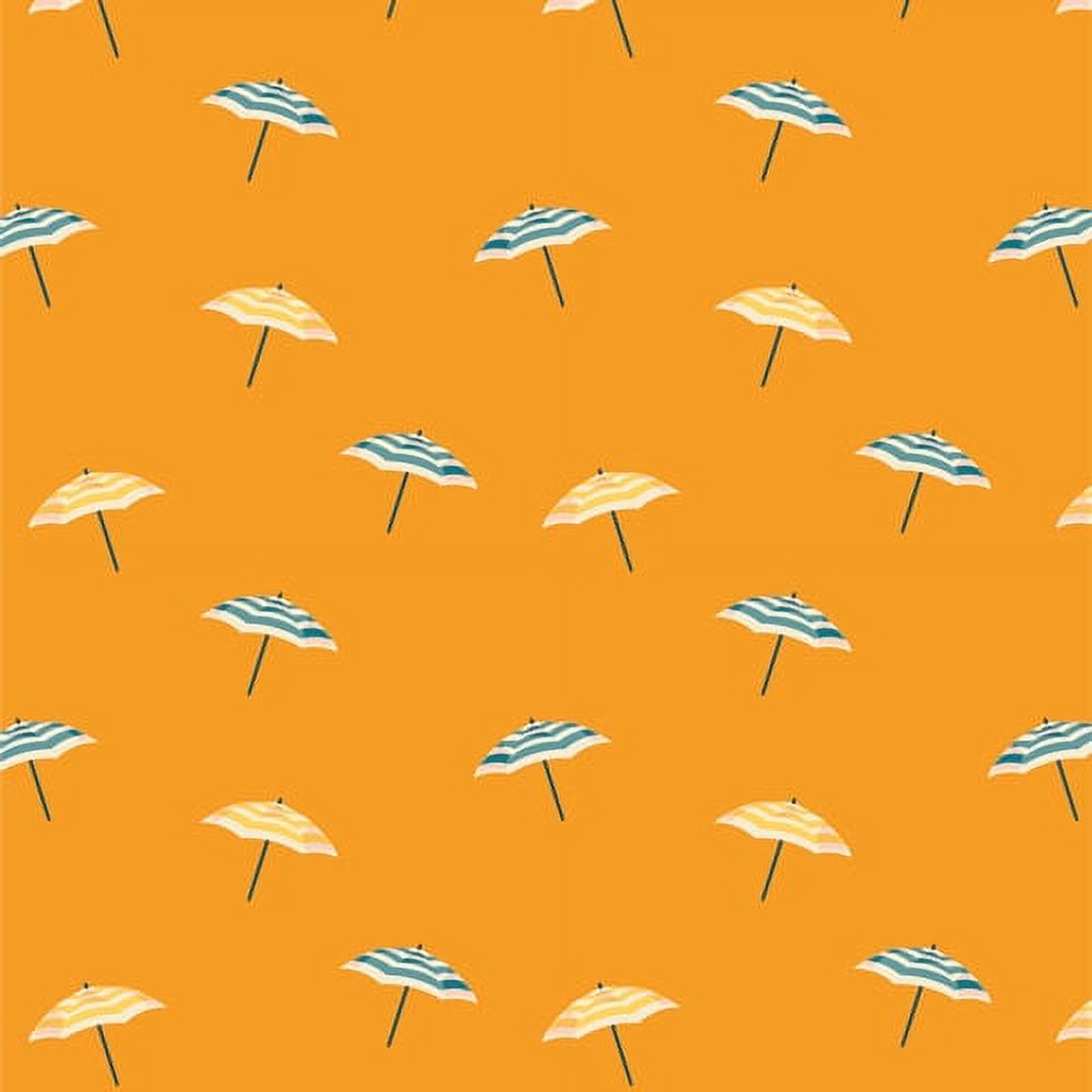 Clearance - Light Orange Beach Umbrella Fabric AGF Seas The Day Citrus Cotton Qtr yd, Size: 44