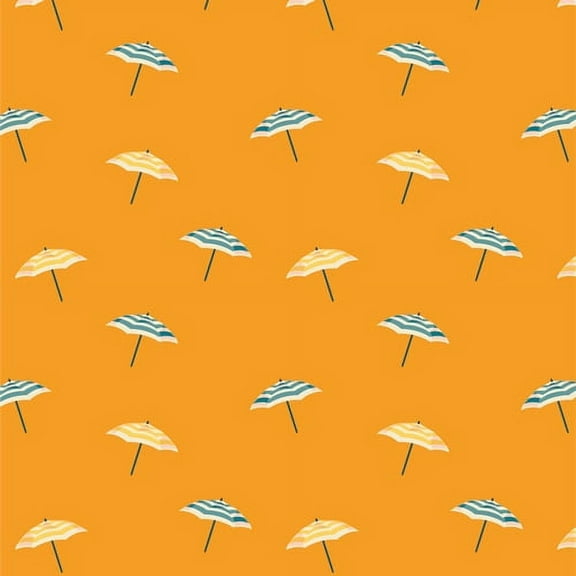 Clearance - Light orange beach umbrella fabric AGF Seas the Day Citrus cotton Sold by the Quarter Yard
