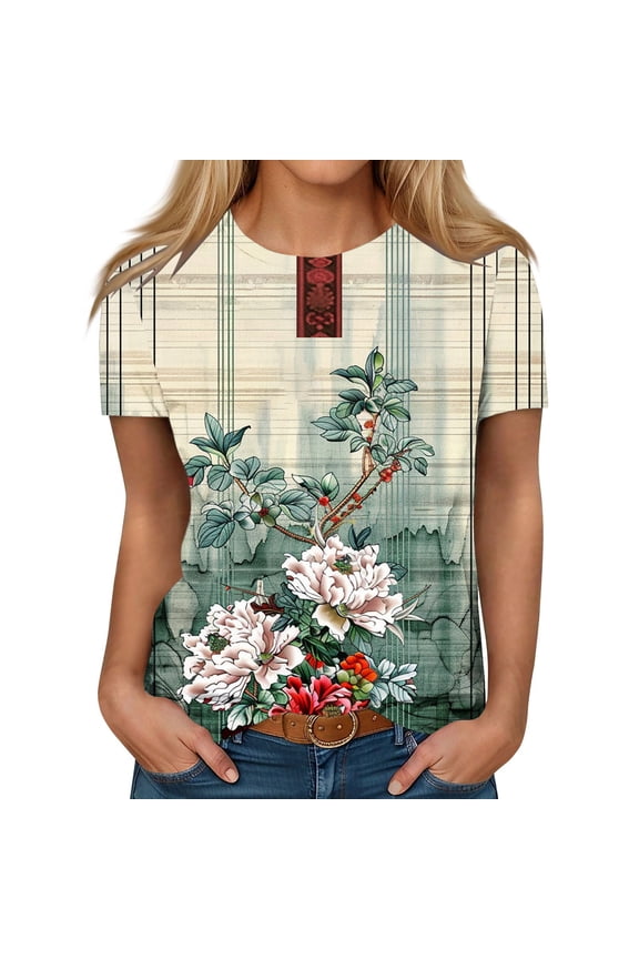 Lightweight Tops & Blouses Short Sleeve Shirts for Women V Neck Try Before You Buy Womens Clothing Cute Summer Tops for Women Trendy Warehouse Today Shipping