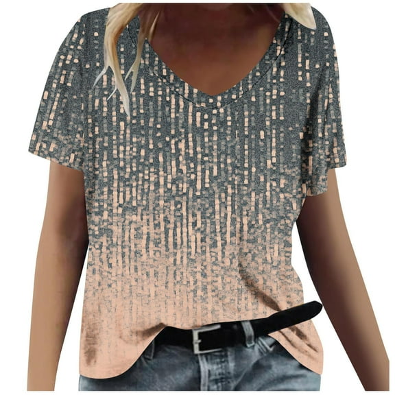 Lightweight Tops & Blouses Summer Tops for Women 2025 Trendy Plus Womens Blouses Casual Short Sleeve Shirts for Women Plus