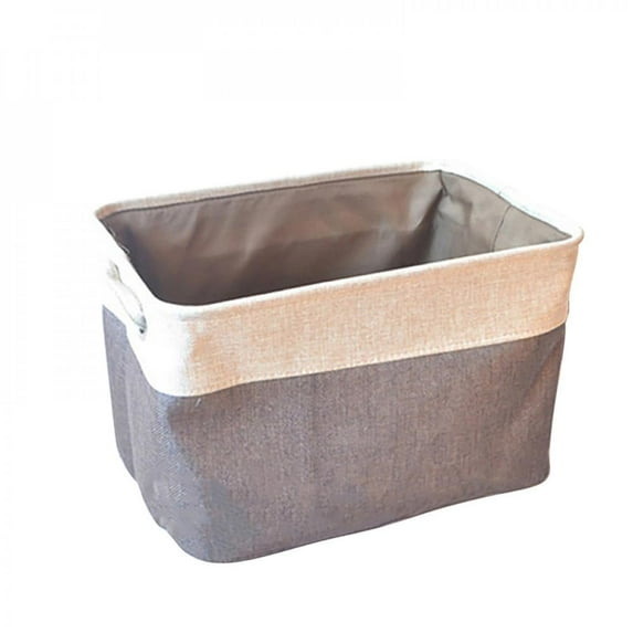 Clearance!!Linen Desktop Storage Organizer Sundries Storage Box Cabinet Underwear Storage Basket Printing Fast Shipping