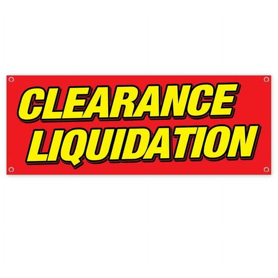 Clearance Liquidation 13 oz Vinyl Banner With Metal Grommets