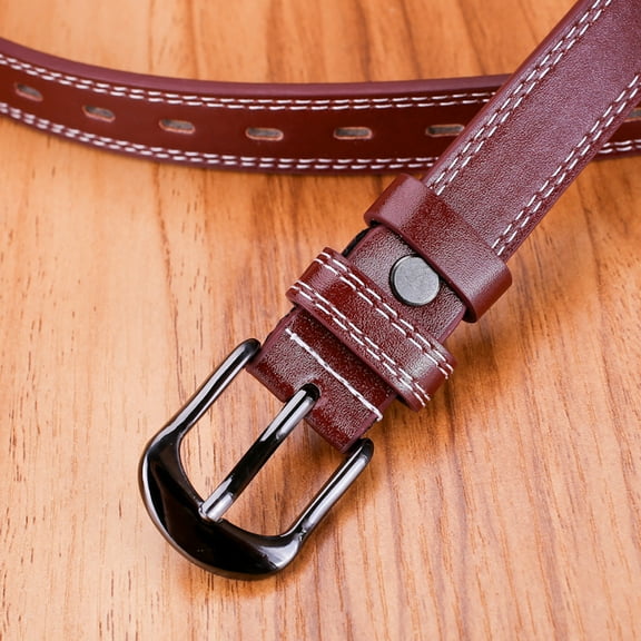 Clearance! Lisingtool Belts for Women Fashion Women Lady Girls Skinny Waist Belt Thin Leather Buckle Narrow Waistband Brown Promotion Sale