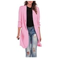 Clearance! Lisingtool Blazers for Women Womens Long Coat Lapel Trench