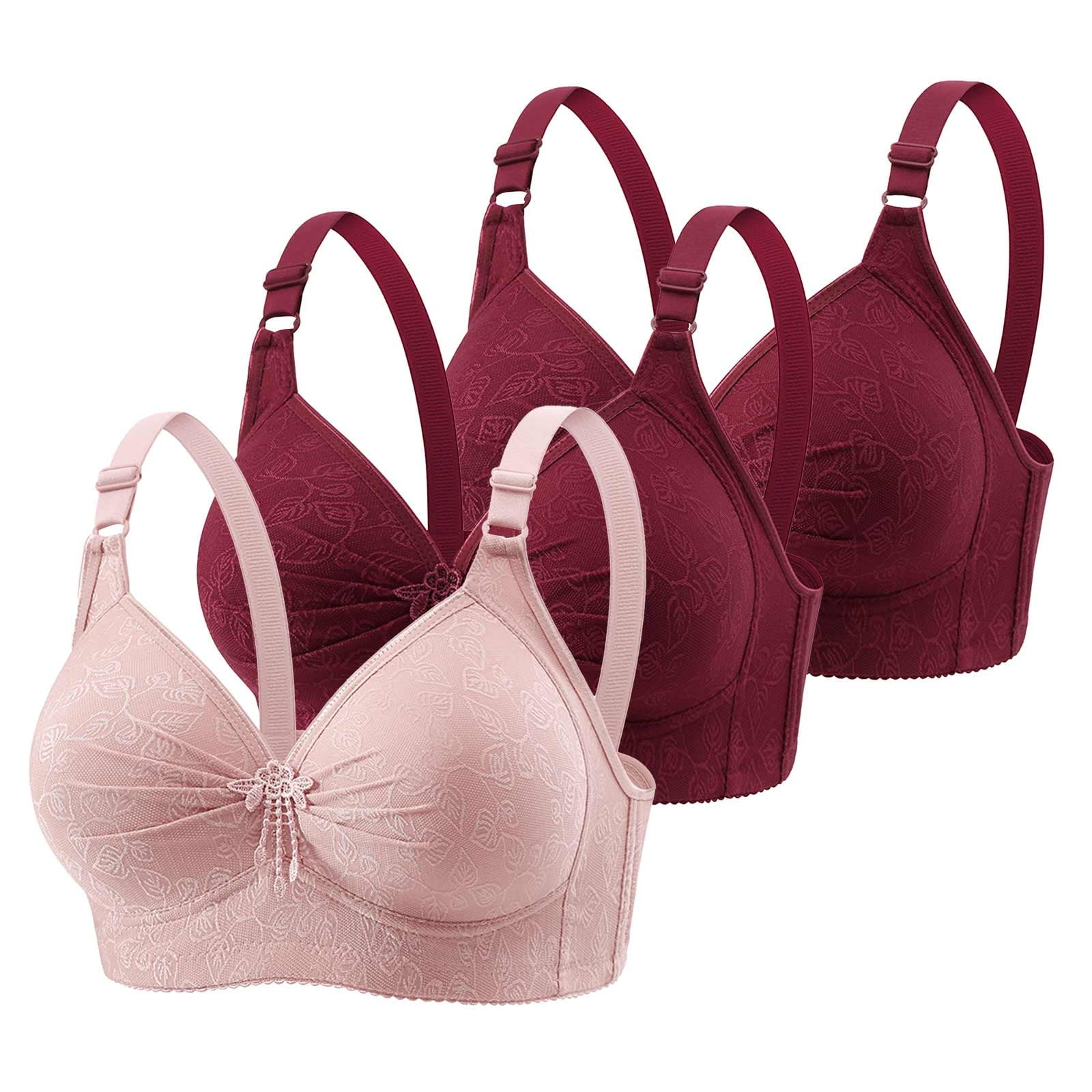 Clearance! Lisingtool Bras for Women 3Pcs Bras for Women Plus Size Full