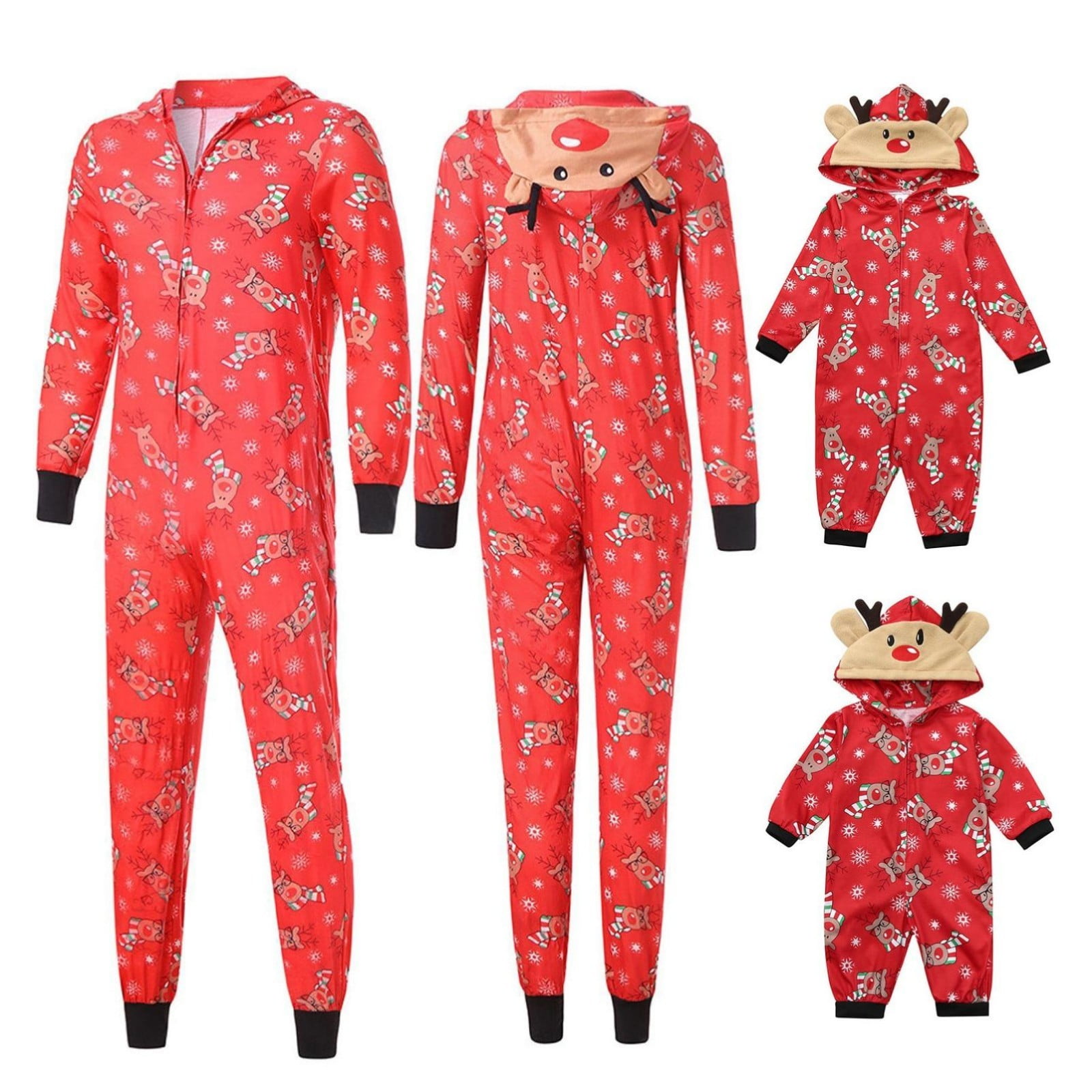 Clearance! Lisingtool Family Sets For Women 2 Piece Women Deer Hooded