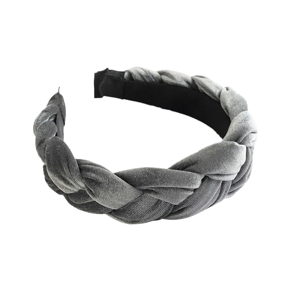 Clearance! Lisingtool Headbands for Women Braided Hair Band Braided Headband Women's Wide Vintage Padded Headband for Women and Girls Grey Promotion Sale