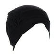 thumbnail image 1 of Clearance! Lisingtool Headbands for Women Women Splicing Model Hat Beading Hat Muslim Ruffle Cancer Chemo Hat Wrap Cap Black Promotion Sale, 1 of 5