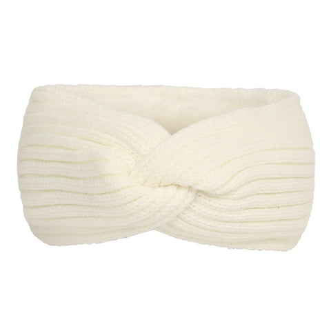 Clearance! Lisingtool Headbands for Women Women's Fall and Winter Solid Knit and Warm Sports Headband with Ear Protector White Promotion Sale