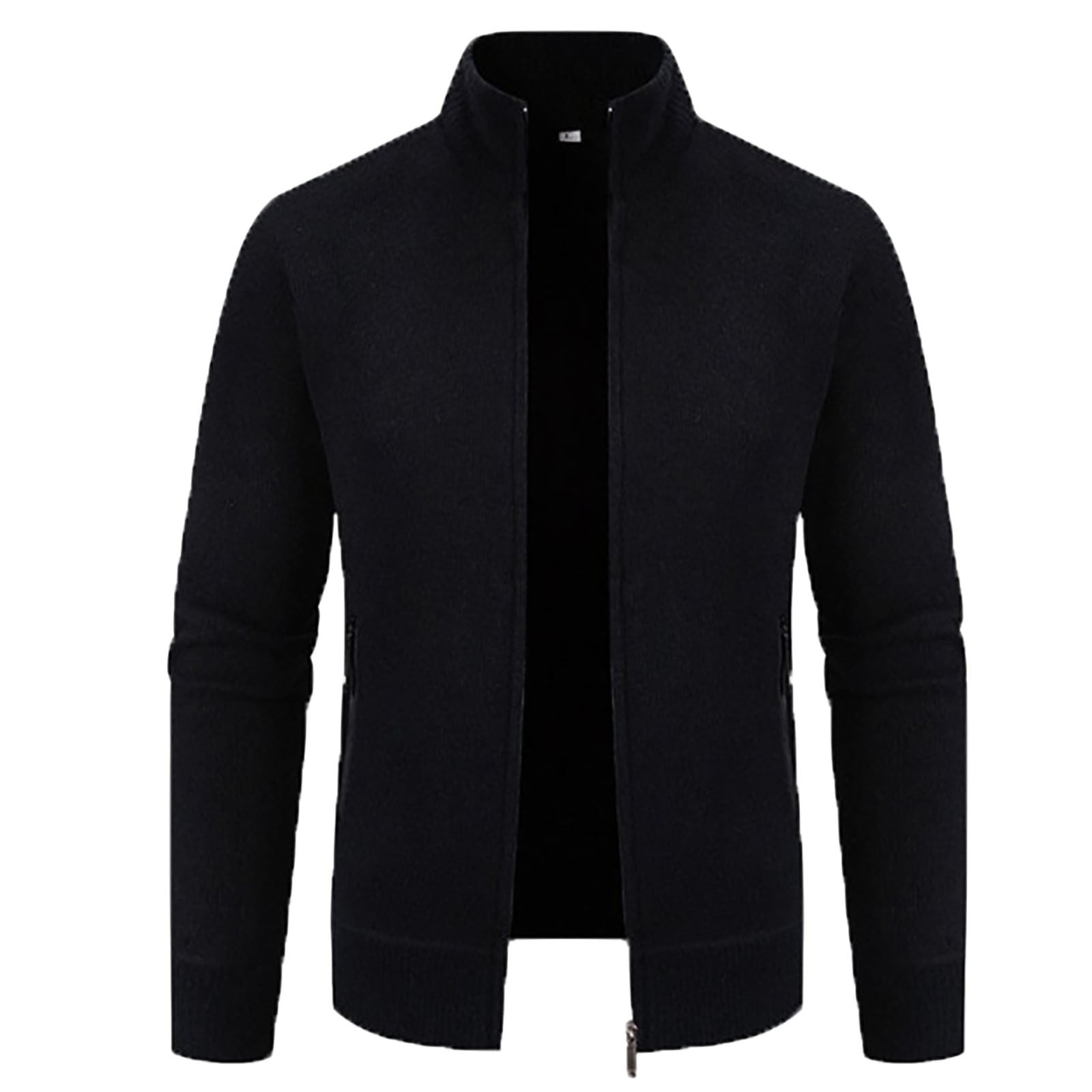 Clearance! Lisingtool Mens Cardigan Mens Casual Button Solid V Neck Slim Fit Warm Sweater