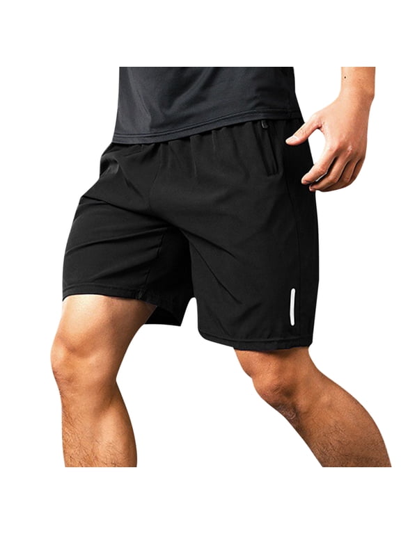 Clearance! Lisingtool Cargo Pants for Men Male Summer Sport Quick Drying Shorts Reflective Marker Drawstring Zipper Pocket Shorts Black Promotion Sale