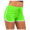 thumbnail image 1 of Clearance! Lisingtool Plus Size Pants Women's Sport Yoga Fitness Pants Stretch Sheath Mid Waist Drawstring Shorts Green Promotion Sale, 1 of 6