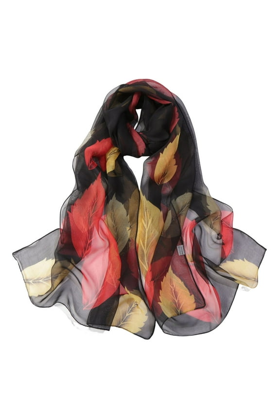 Clearance Scarfs For Women Lightweight Print Floral Pattern Scarf Shawl Fashion Scarves Sunscreen Shawls And Wraps For Spring Black Clearance Sale