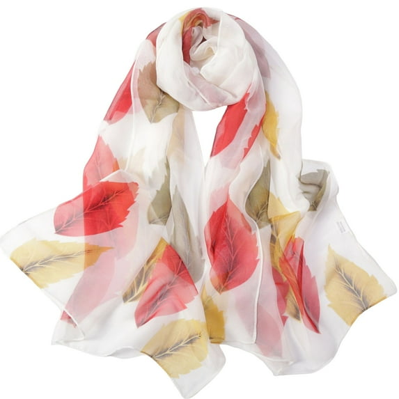 Clearance! Lisingtool Scarf for Women Scarfs for Women Lightweight Print Floral Pattern Scarf Shawl Fashion Scarves Sunscreen Shawls and Wraps for Spring White Promotion Sale