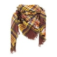 thumbnail image 1 of Clearance! Lisingtool Scarf for Women Ladies' Plaid New Thorn Square Scarf Ladies' Plaid Triangle Scarf Brown Promotion Sale, 1 of 3