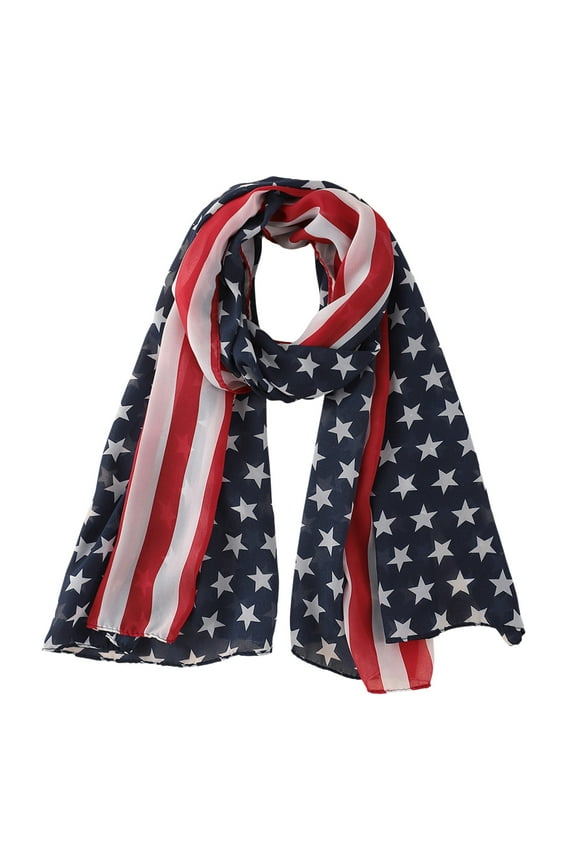 Clearance! Lisingtool Shawl Wraps for Women Independence Day Silk Scarf Fashion Chiffon Scarf Air Conditioning Room Shawl Beach Play Sunscreen Red Promotion Sale