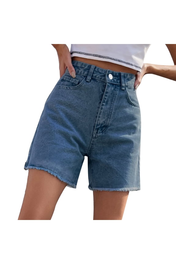 Clearance Shorts for Women Jean Shorts Womens European and American Trendy Loose Casual Women's New Denim Shorts High Waist Loose Slimming Trousers XS-L Clearance sale