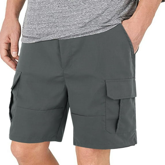 Clearance! Lisingtool Shorts for Women Fashion Men's Pocket Zipper Resilience Leisure Time Tooling Shorts Pants Grey Promotion Sale