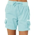 Clearance! Lisingtool Shorts for Women Women's High Waisted Overalls