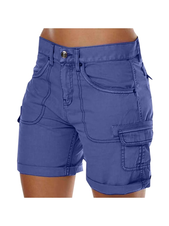 Clearance! Lisingtool Shorts for Women Women's Work Pants Casual Pants High Waist Thin Loose Wide Leg Shorts Promotion Sale