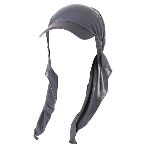 Clearance! Lisingtool Sun Hats for Women Baseball Hat Cap Hijab Shawl Simple Fabric Turban Summer Breathable Muslim Headscarf Hijab Cap for Women Men Grey Promotion Sale